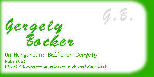 gergely bocker business card